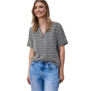 Blue Viscose Blouse