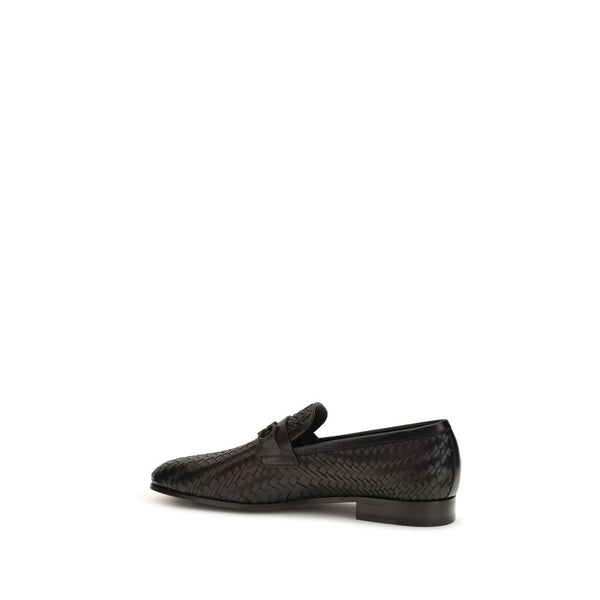 Brown Calf Leather Bos Taurus Slip-On Loafers