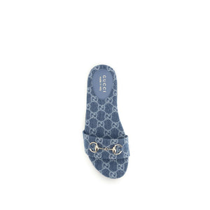 Blue Cotton Sandals