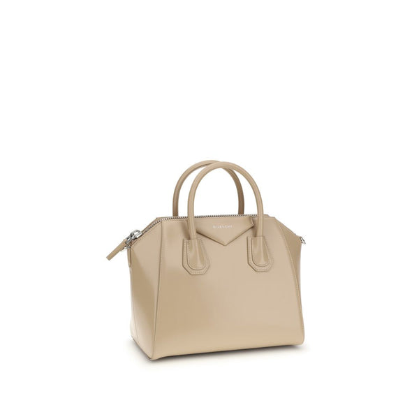 Beige Calf Leather Bos Taurus Shoulder Bag
