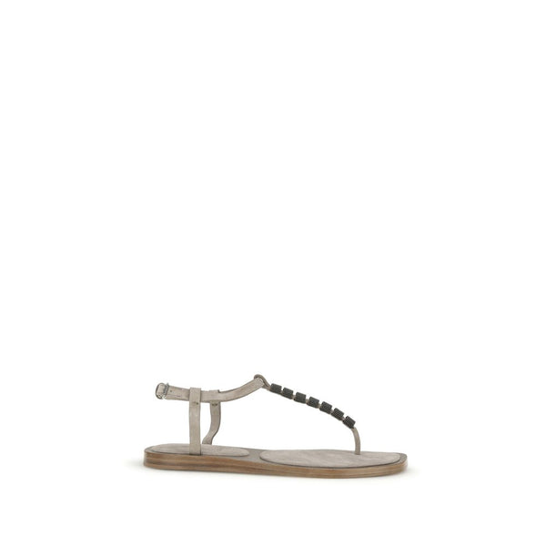 Blue Calf Leather Bos Taurus Strap-On Sandals