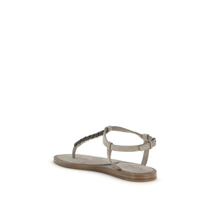 Blue Calf Leather Bos Taurus Strap-On Sandals