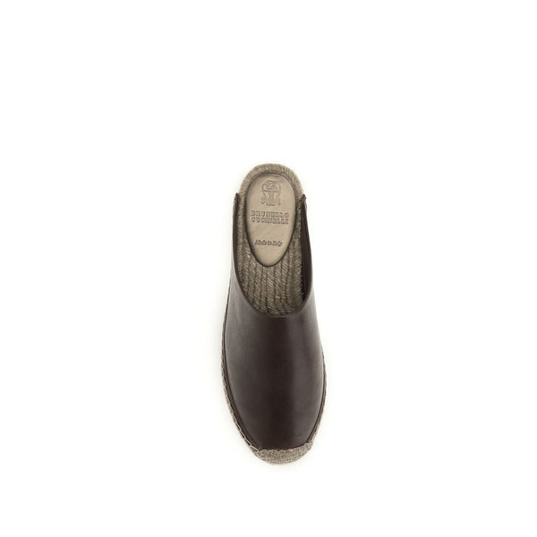 Brown Calf Leather Bos Taurus Mules