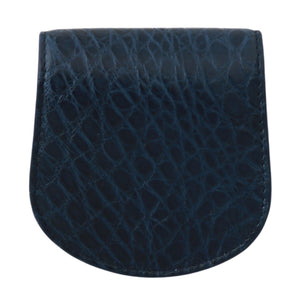 Blue Holder Pocket Wallet Blue Exotic Skin Condom Case