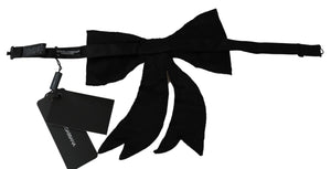 Silver Tone 100% Silk Crystal Embellished Women  Bowtie