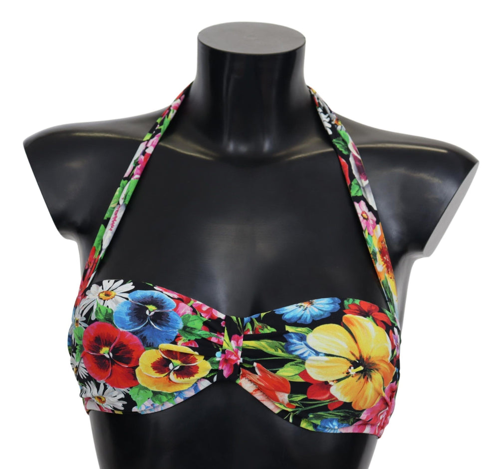 Multicolor Floral Print Swimwear Bikini Tops
