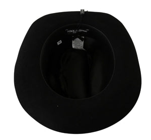 Black Lapin Amor Gignit Wide Brim Panama Hat