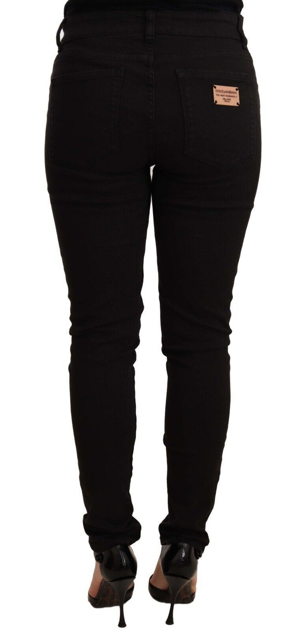 Black Slim Fit Denim Cotton Stretch Jeans