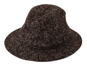 Gray Melange Blended Textured Tweed Hat