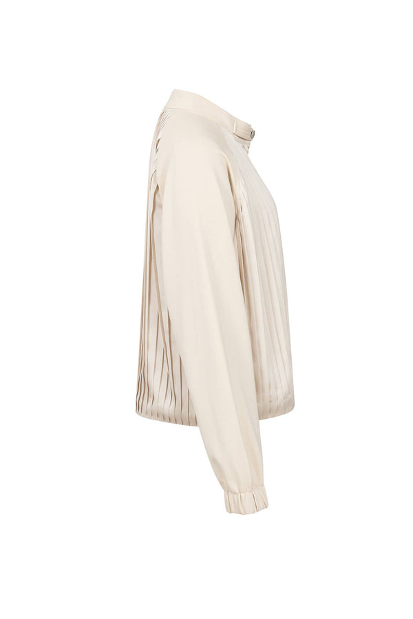 Pleated Zip Up Jacket