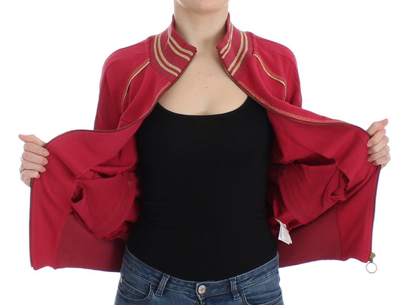 Pink Mock Zip Cardigan Sweatshirt Sweater