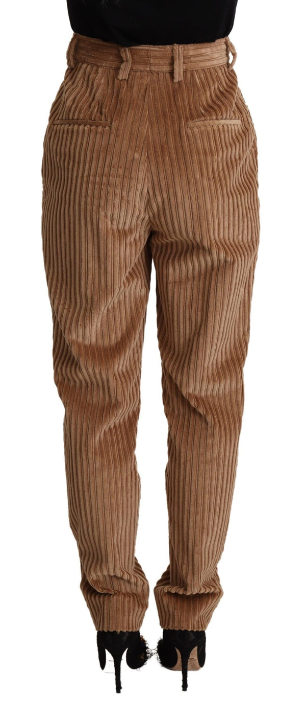 Brown Corduroy Cotton Trouser Tapered Pants