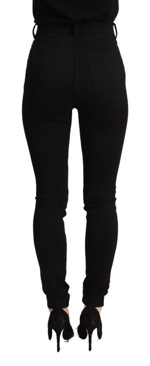 Black High Waist Skinny Slim Fit Pants