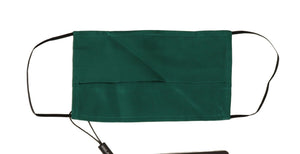 Green Silk Pleated Elastic Ear Strap Face Mask