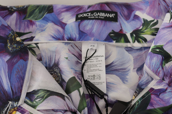 Purple Anemone High Waist Hot Pants Shorts