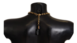 Gold Brass Crystal Purple Pink Pearl Pendants Necklace