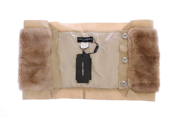 Beige MINK Fur Scarf Foulard Neck Wrap
