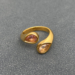 Blush Duo 18K Gold-Plated Open Ring