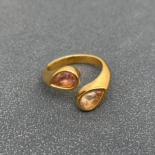 Blush Duo 18K Gold-Plated Open Ring