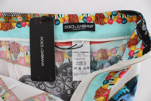 Multicolor Majolica Sicily Silk Pants