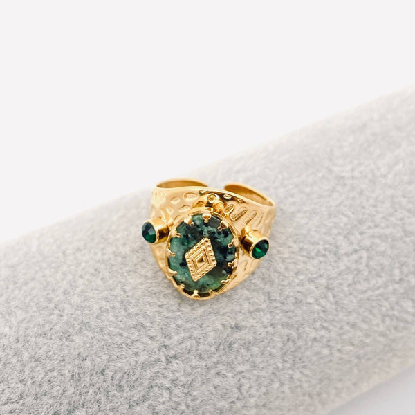 African Turquoise Heirloom Signet Ring
