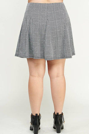 Plaid Pleated Mini Skirt