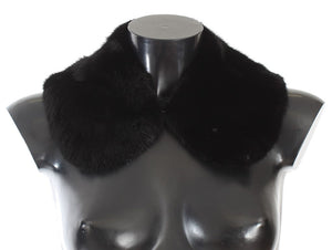 Black Mink Fur Shoulder Collar Scarf