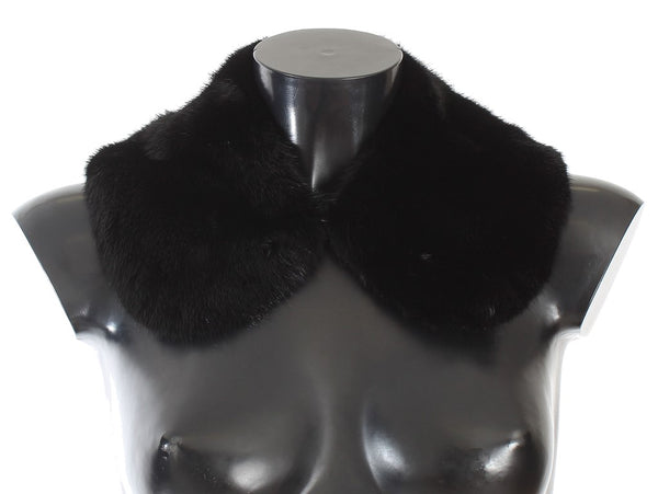 Black Mink Fur Shoulder Collar Scarf