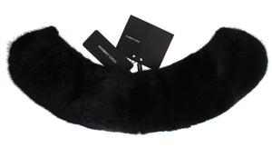 Black Mink Fur Shoulder Collar Scarf