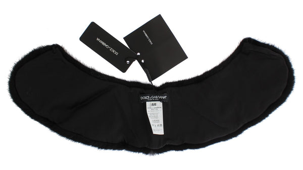 Black Mink Fur Shoulder Collar Scarf