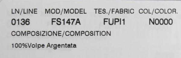 Black Fox Fur Collar Scarf