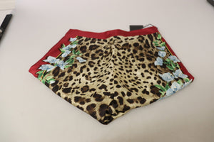 Multicolor Leopard Flora Printed Mid Waist Trouser Pants