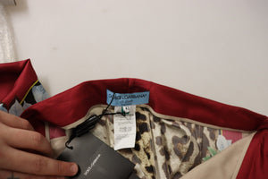Multicolor Leopard Flora Printed Mid Waist Trouser Pants