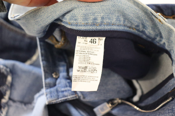 Multicolor Patchwork High Waist Denim Jeans