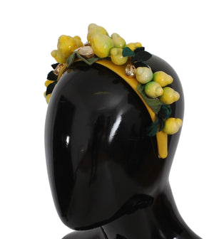 Yellow Lemons Sicily Crystal Diadem Tiara Headband