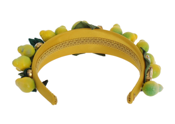 Yellow Lemons Sicily Crystal Diadem Tiara Headband