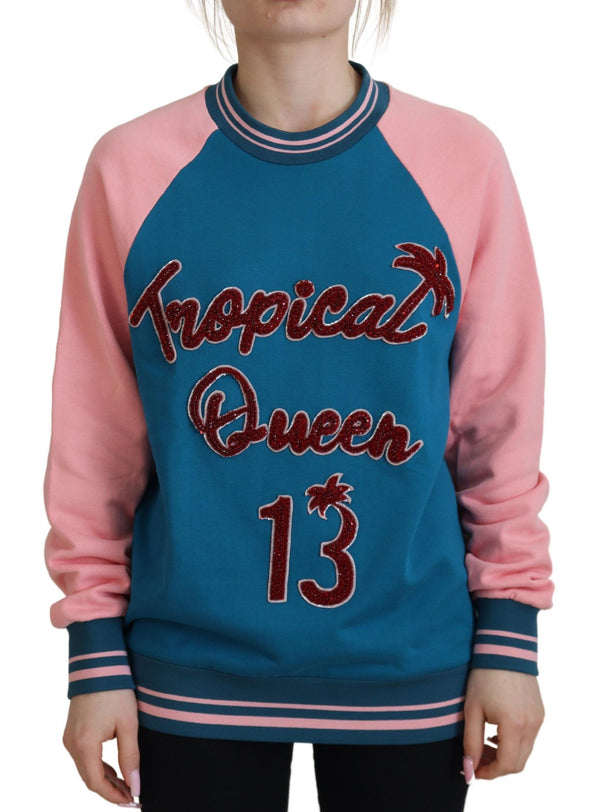 Blue Pink Queen Sequin Crystal Sweater