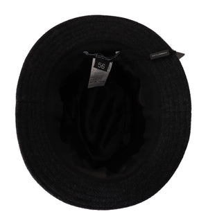 Gray Virgin Wool Logo Fedora Trilby Cappello Hat