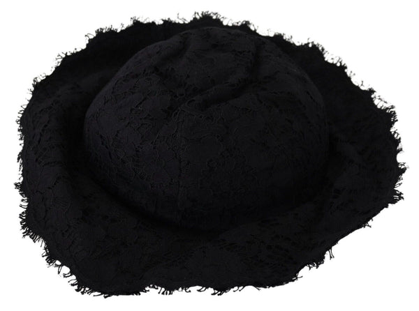 Black Cotton Wide Brim Shade Hat