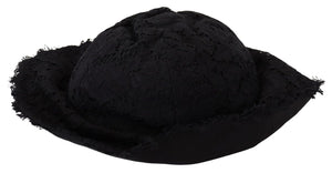Black Cotton Wide Brim Shade Hat