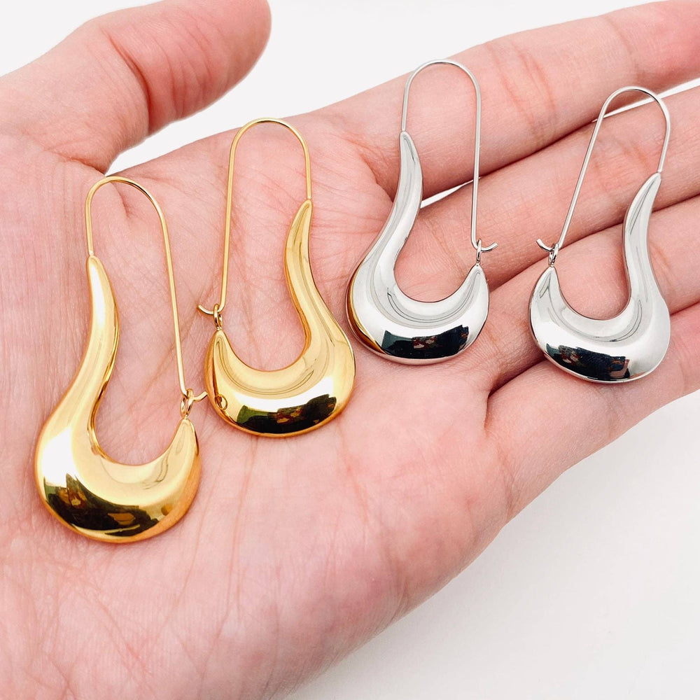 Sculpted Teardrop Statement Earrings