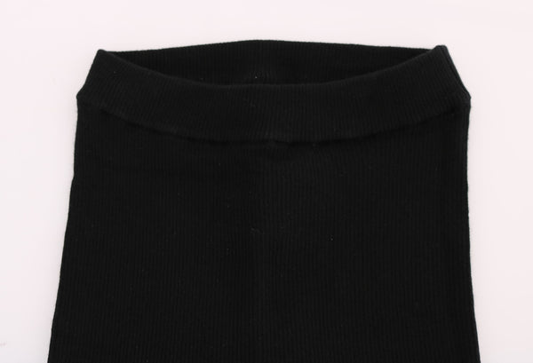 Black Slim Fit Women Cashmere Pants