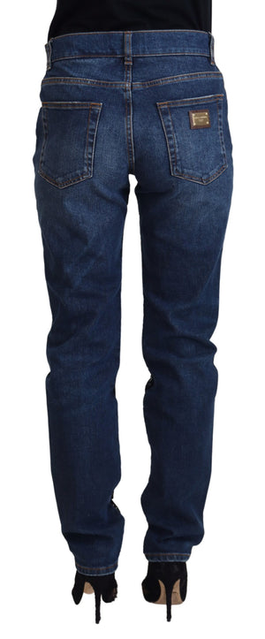 Black Floral Lace Front Skinny Denim Jeans