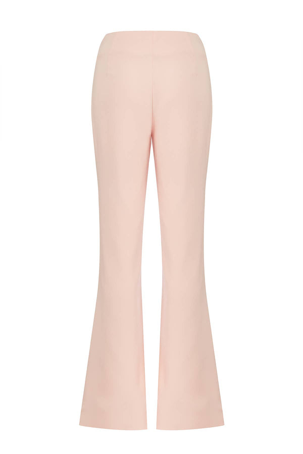Blush Split-Hem Flare Pants