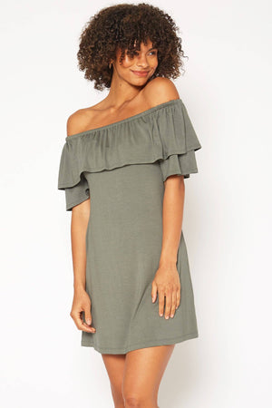 Bellatrix Basic Off Shoulder Midi Dress