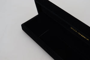 Black Velvet Logo Plaque Storage Bracelet Jewelry Box