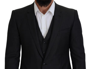 Gray MARTINI 3 Piece Slim Fit Suit