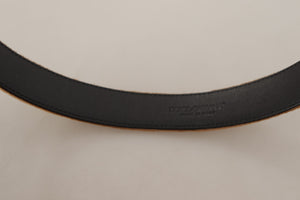 Brown Velvet Bronze Vintage Logo Metal Buckle Belt