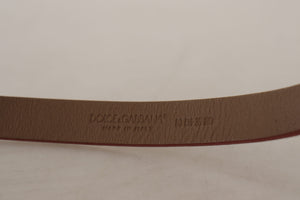 Brown Logo Engraved Metal Waist Buckle Belt