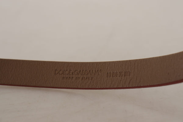 Brown Logo Engraved Metal Waist Buckle Belt